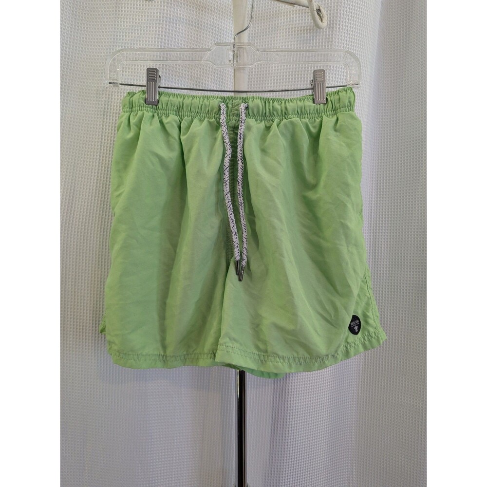 Molokai Surf Co. Swim Trunks Men's Small Lime Green Design 3-Pockets (B01)
